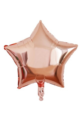 Pack De 10 Globos Metalizados De Estrella 18 PuLG Gold Rose