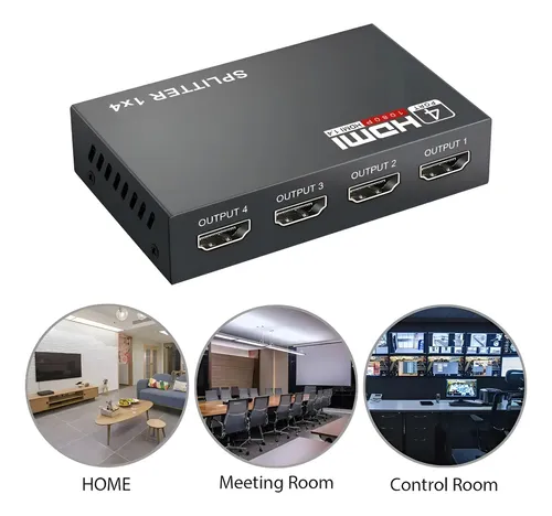 Splitter Hdmi 1x4 Hd 4k Conecta Hasta 4 Tv Lince | Cuotas sin interés