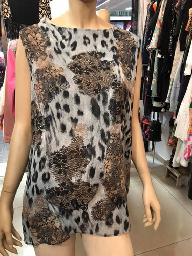 Musculosa De Gasa Made In Italy Animal Print