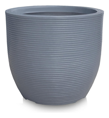 Vaso De Planta Redondo Grande Polietileno 60x56 Cinza Escuro