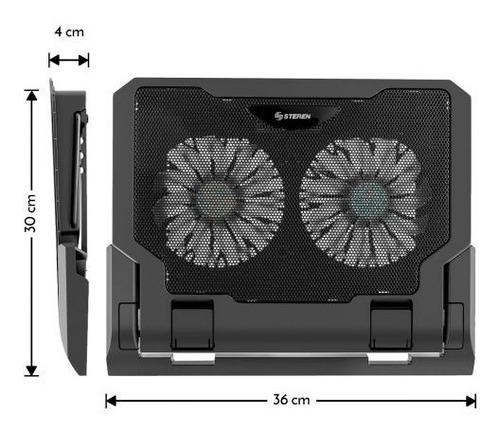 Imagen 2 de 4 de Base De Enfriamiento Para Laptop, Con Ventilación Ajustable