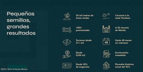 Imagen 2 de 5 de Lote Habitacional En Venta En Centro Hunucma 214963jl
