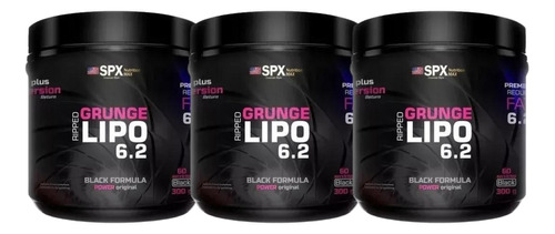 Suplemento En Polvo Ripped Grunge Lipo 6.2 Spx Nutrition Max 300 Gr Pack X3