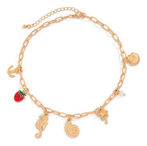 Y2k Collar Boho Con Colgante Flor Caracola Joyería Verano