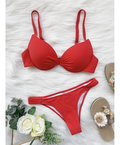 Bikini Push Up P Con Soporte De Acero Macizo Para Mujer