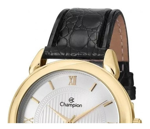 Relogio Masculino Dourado Champion Pulseira Couro Original
