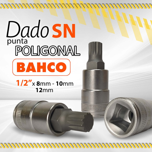 Dado Bahco Sn Punta Poligonal 1/2  X 8mm Hasta 12mm