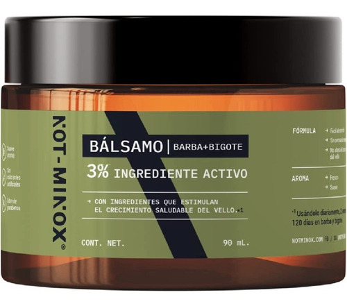 Imagen 8 de 8 de Balsamo Para Crecimiento Barba Bigote 3% 90ml Con Biotina
