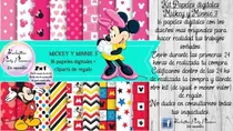 Comprar Papeles Fondos Digitales Mickey Y Minnie 3 Kit Imprimible