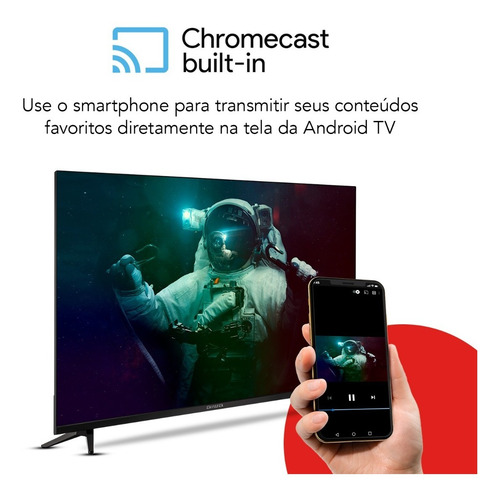 Smart TV AIWA 43” Android Full HD Borda Ultrafina HDR10 Dolby Áudio AWS-TV-43-BL-02-A - Excelente (Recondicionado)