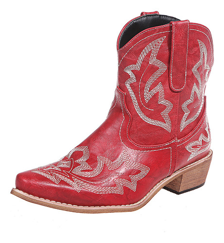 Botas Vaqueras Dama Rodeo Tang Flores Rosas