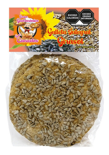 Paquete De 6 Galletas Integral Con Girasol Los Canastos