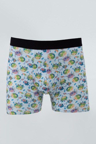 Bóxer Gris Medio Midway Brief Con Diseños De Rick & Morty