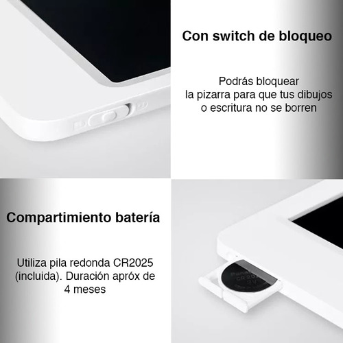 Imagen 7 de 8 de Tablet Xiaomi Pizarra Digital Mágica Dibujo Con Lápiz Táctil
