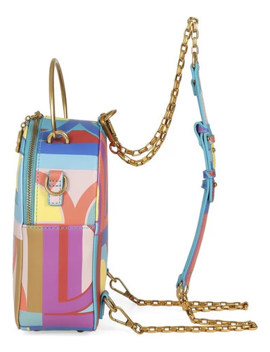 Bolso 2 En 1 Cloe Mini Backpack/crossbody Asas Con Cadena