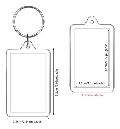 Llavero Colgante Pequeño Con Forma De Foto Diy, Marco De Fot