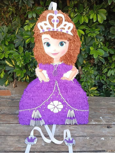 Piñata Cartón Arcoirispapel Colorido 1 Unidad Violeta Oscuro Princesa Sofia Princesa Sofia Grande