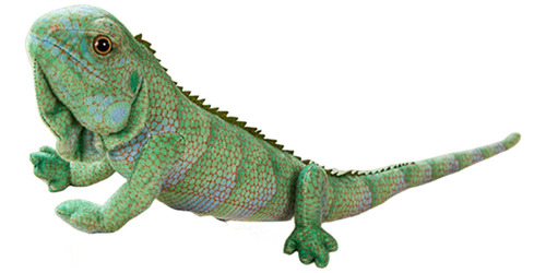 Figura Realista De Iguana Lagarto Modelo Reptil De Peluche