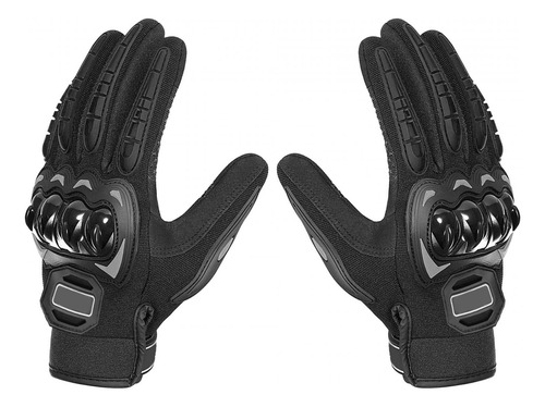 2x Guantes De Moto Pantalla Táctil Completo Moto Negro L