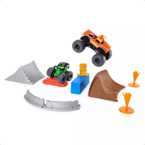 Set 2 Monster Jam Pista Rampas Toro Loco Vs Grave Digger