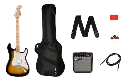 comprar Paquete Guitarra Squier By Fender Sonic Stratocaster 10g