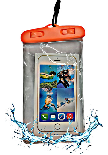 Funda Acuatica Protector Sumergible Celular Universal Broche