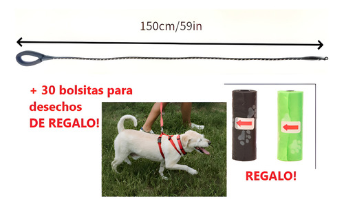 Correaroja Resistente Reflectante Mango Suave 150cm 2 Piezas