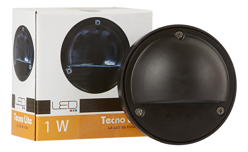 Lampara Pared Tecnolite Led Acero Negro 1w Caspe I Acento