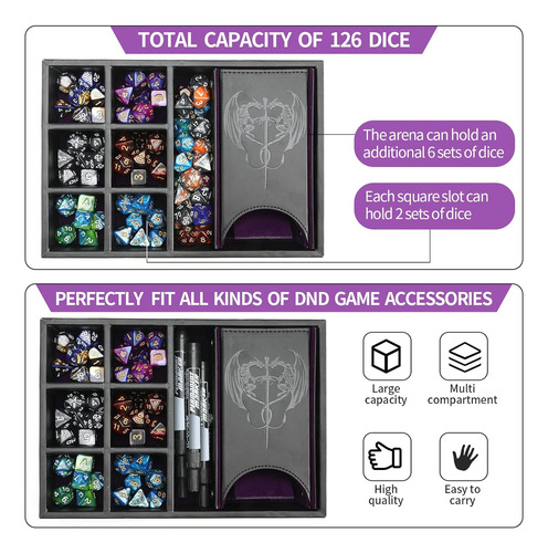 Juego De Torre Y Bandeja De Dados Grajar, Dungeon And Dra...