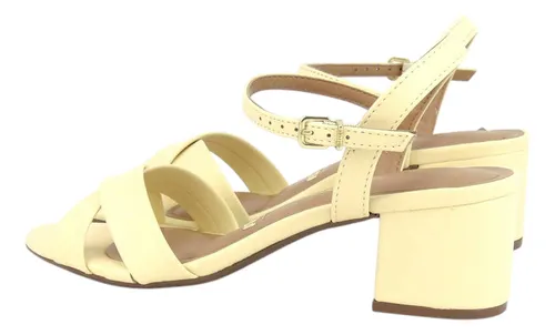 Sandalias Vizzano Cruzadas Amarillas Taco Bajo Clásicas