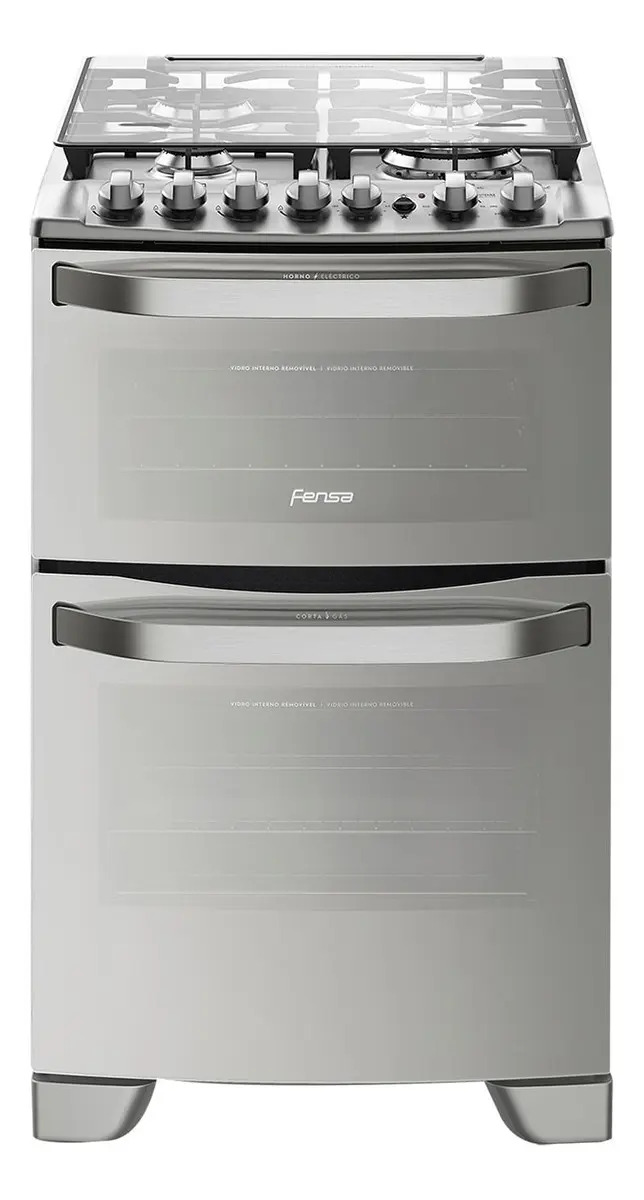 Cocina Fensa 4 Platos 56dxt Color Plata