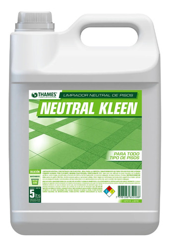 Limpiador Pisos Porcelanatos Neutro Neutral Kleen X 5lt