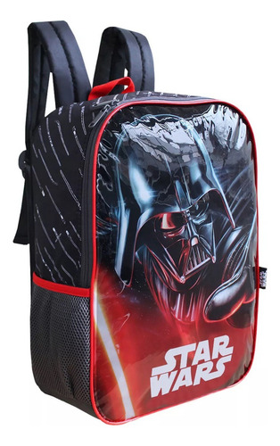 Mochila De Costas Escolar Star Wars Darth Vader Luxcel Cor Água
