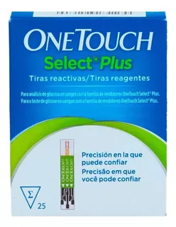 Tiras Reactivas One Touch Select Plus C/25 Análisis Glucosa