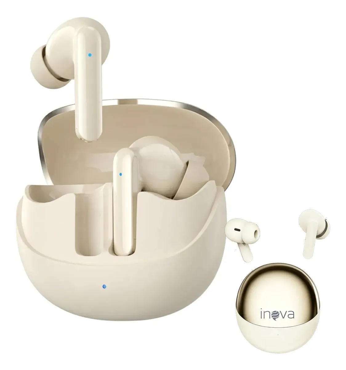 Fone De Ouvido Sem Fio Bluetooth 5.4 Tws Intra-auricular IPX5 Cancelamento De Ruído, Com Microfone E Bateria De Longa Duração Conforto Perfeito P/ Android E Ios Inova