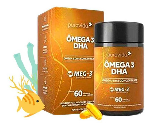 Suplemento en cápsulas Puravida Omega 3 Dha Pura Vida Pura Vida en bote de 0 ml 60 unidades