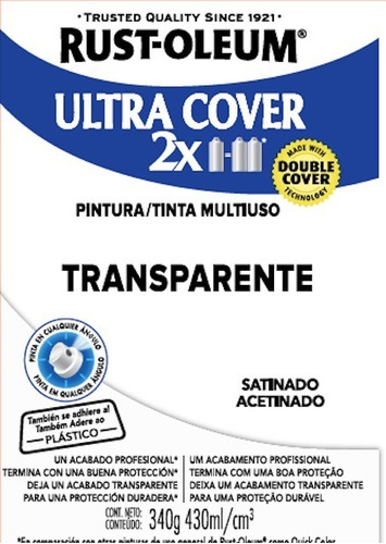 Imagen 2 de 6 de Ultra Cover 2x Pintura Multiuso Aerosol Acabado Satin 340g
