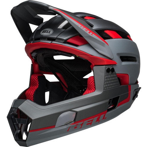 Capacete Bell Super Air R Mips Dh Enduro Downhill Bike Cinza Tamanho M (55-59cm)