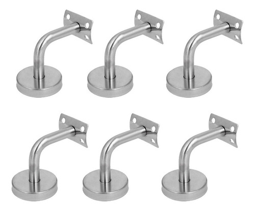 6pcs Soporte Muro Tubo Pasamanos Con Tapa Cubre Tornill