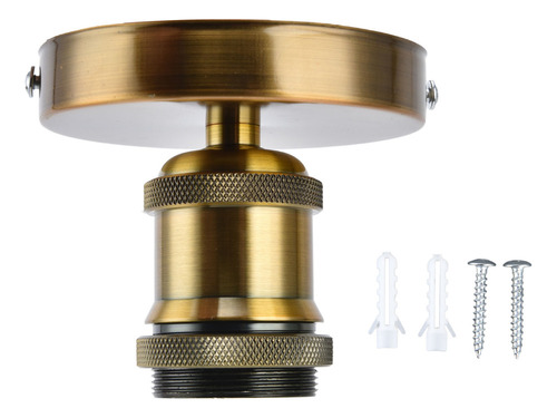 Lámpara De Techo Vintage Color Dorado Con Casquillo E26 .