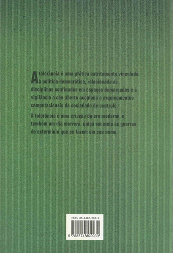 A Intolerância e o Intempestivo, de (Seleccionado(es) por) Passetti, Edson/ Oliveira, Salete. Editorial Ateliê Editorial Ltda - EPP, capa mole em português, 2005