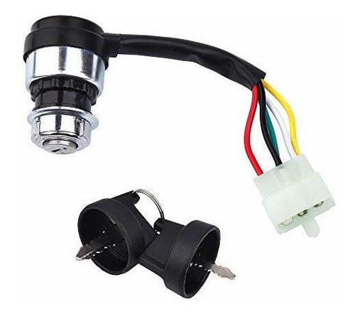  Interruptor De Llave De Encendido 5 Cables Para Gokart Atv 