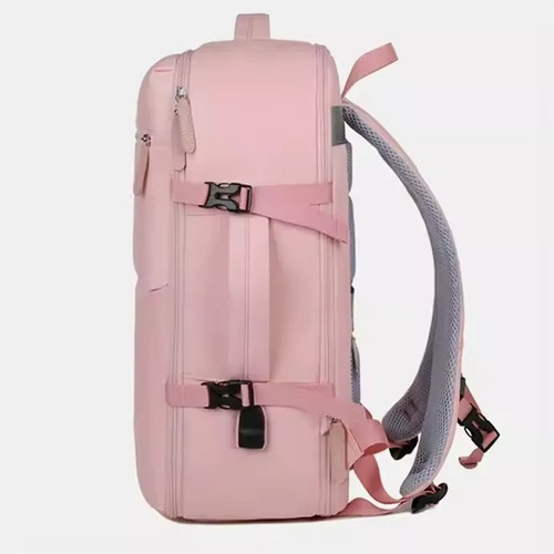 Mochila de viaje de mano, equipaje de cabina, mochila rosa, mochila de gran capacidad