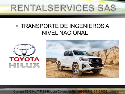 Imagen 2 de 5 de Alquiler Camionetas 4x4 Con Y Sin Conductor