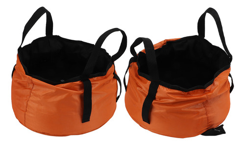 Lavabo Plegable Naranja Con Asa De Cubo Plegable Portátil