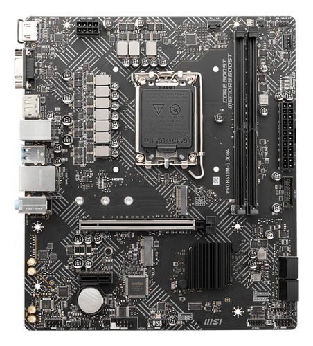 Msi Pro H610m-g Ddr4 Tarjeta Madre 12 Generación Socket1700