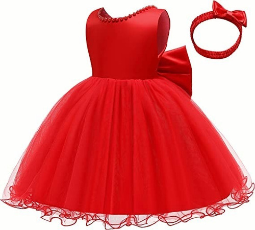 Imagen 2 de 3 de Vestido De Navidad, Fiesta, Bautismo Para Niña Pequeña