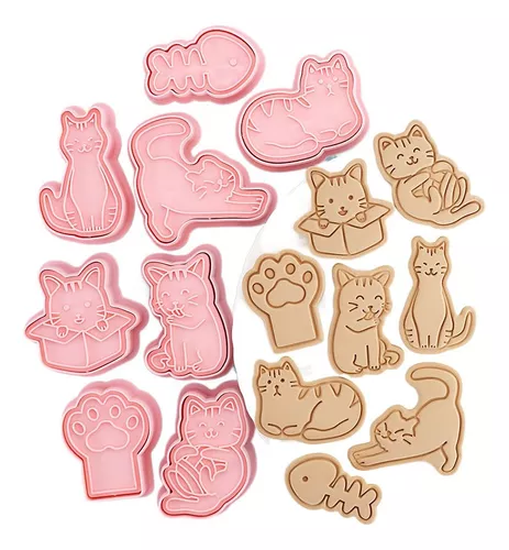 Molde para galletas en formas de huella y gato - MASCOTAMODA