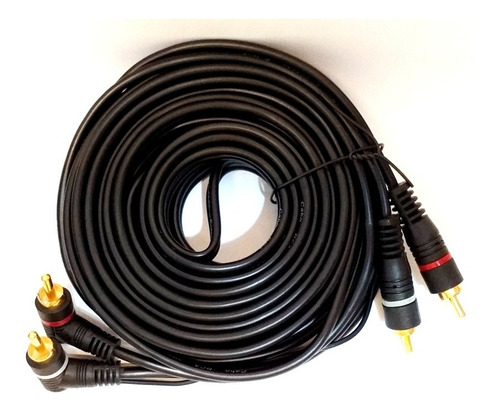 10 Cabos Rca Emborachado De 5 Metros Duplo Banhado A Ouro
