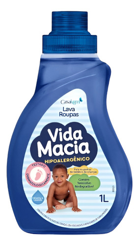 Lava Roupas Vida Macia Lavanda 1l Hipoalergênico